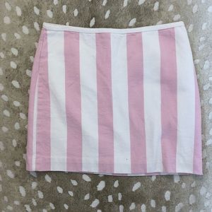 Madewell pink striped skirt